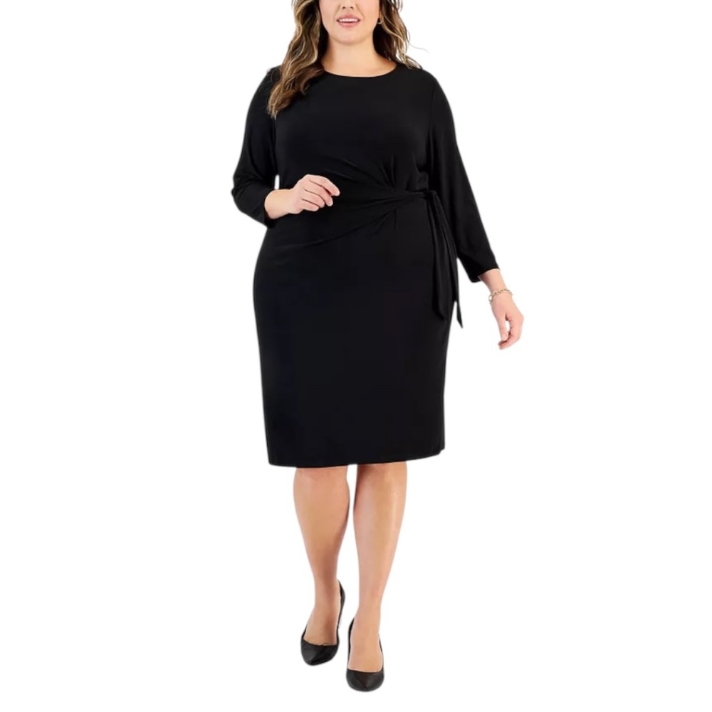 Kasper Plus Size Anise Faux Wrap Dress 1X